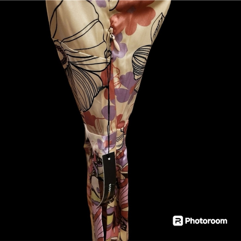BCBG Max Azria Satin Floral Dress Size XS - Picture 5 of 7